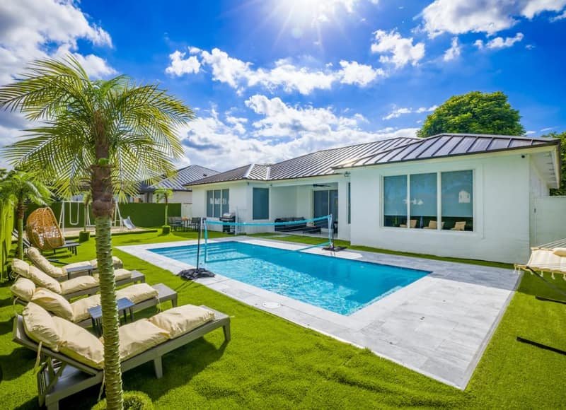 Miami pool property considered for an Airbnb or short-term rental DSCR loan